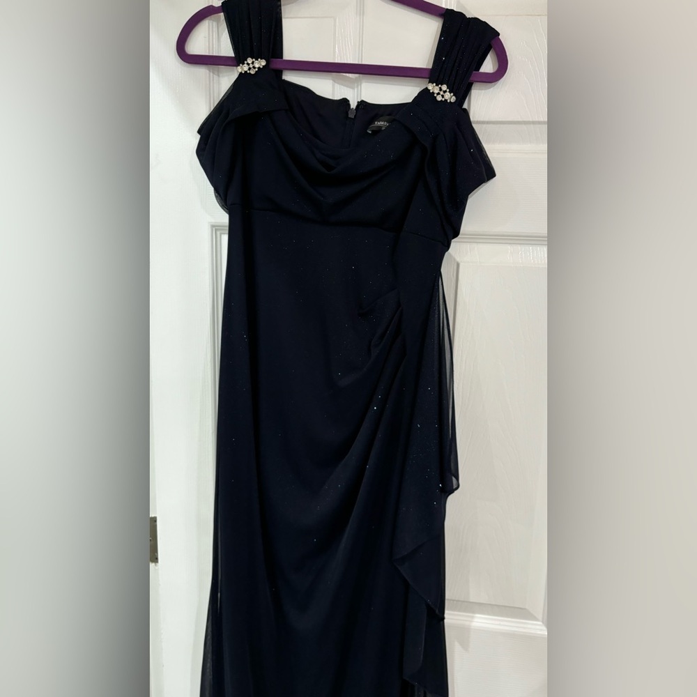 R & R Richard’s Petite Navy Sparkle Formal Dress – Size 4P